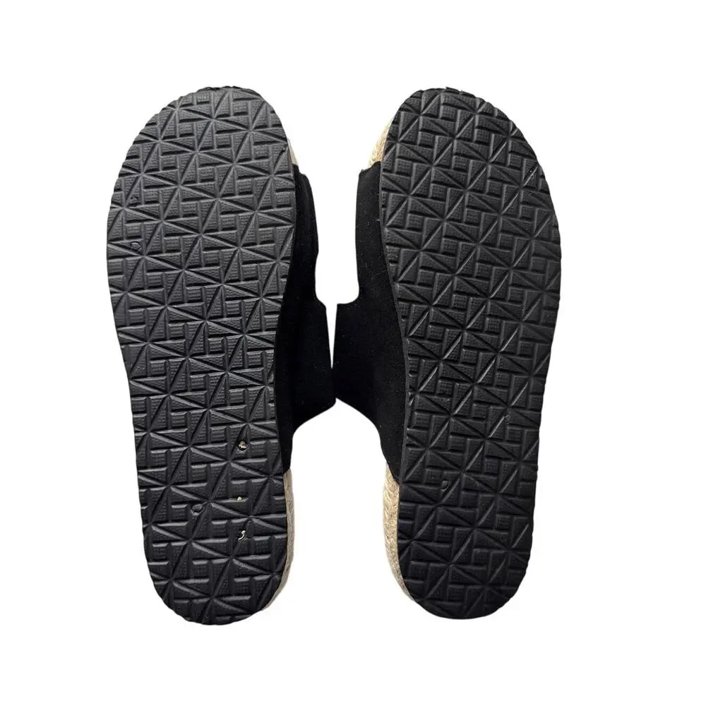 Haute Hippie Nikki Womens Slides Size 10 Black Leather Sandals NEW
